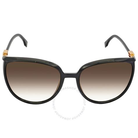 Fendi Brown Butterfly Ladies Sunglasses FF 